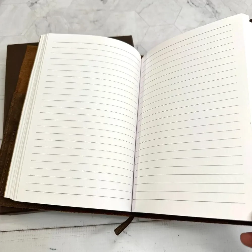 NIB Moonster Leather Journal Handmade Heart Cover 5x7
